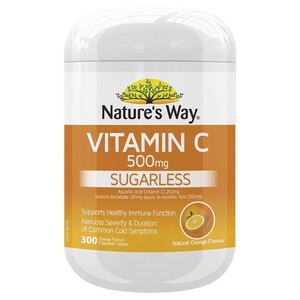 [PRE-ORDER] STRAIGHT FROM AUSTRALIA - Nature's Way Sugarless Vitamin C 500mg 300 Chewable Tablets